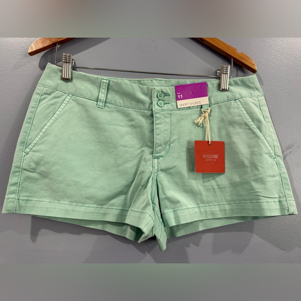 Mossimo Supply Co. Women's Light Green/ Mint Shorts Size 11 NWT